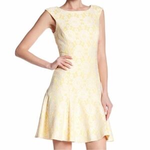NWT Nanette Lepore daisy boatneck cap sleeve dress size 8 back zip clousure